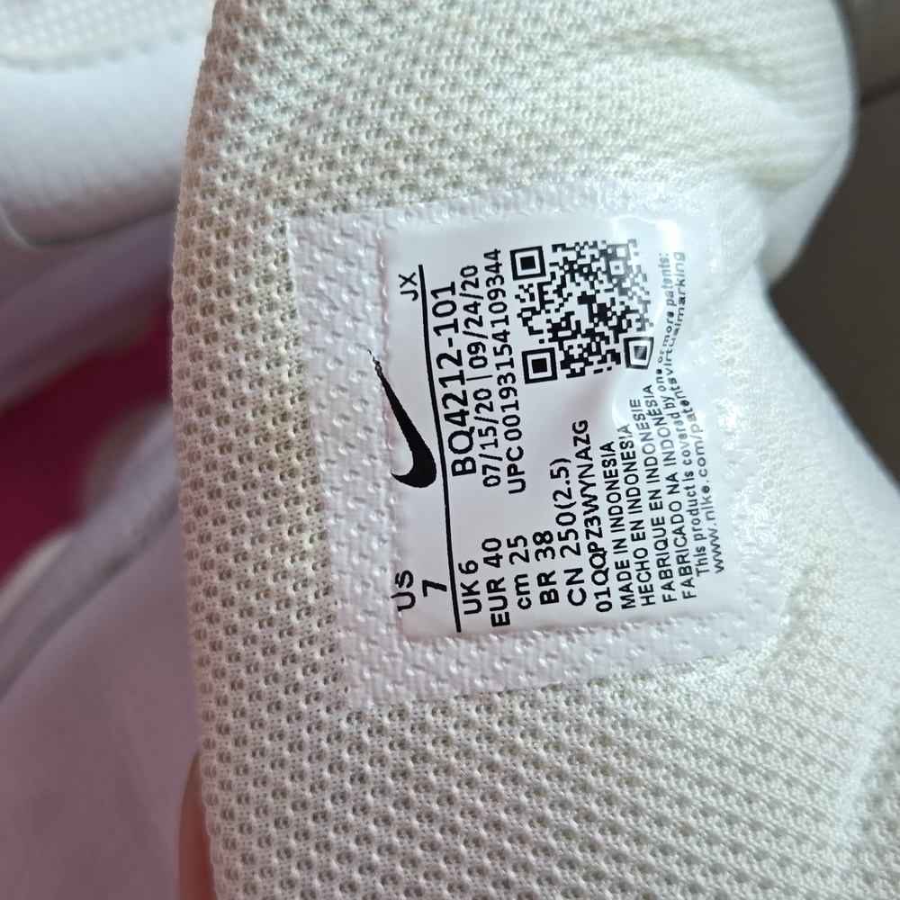 Nike Air Flight Mens Sneakers size 7 triple white like new - Picture 8 of 8